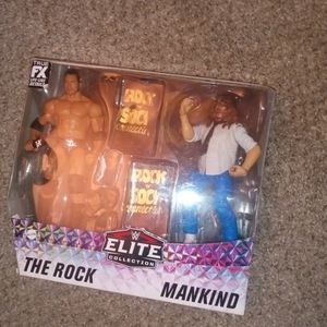 WWE elite 2 Pack The Rock and sock connection/mankind series 17 & The Rock great